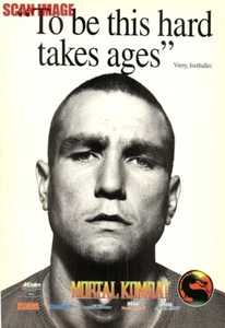 Advert MORTAL KOMBAT Computer Game Original 1990s VINNY JONES Print Ad 720/76 - Picture 1 of 1