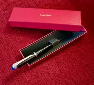 NEW Cartier VIP Gift Pen, Palladium-Finish, Premium Rollerball, Refillable Lux - Foto 1 di 13