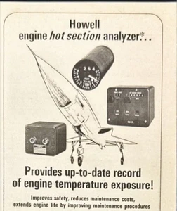 Howell Instruments Engine Hot Section Analyzer Forth Worth TX Vintage Print Ad 1968 - Bild 1 von 7