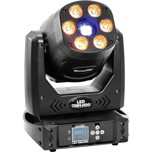 Eurolite LED TMH-H90 Hybrid Moving-Head Spot/Wash COB - Schwarz (51786077)