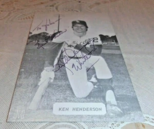 VINTAGE & GORGEOUS KEN HENDERSON SIGNED PHOTO POSTCARD OLD CHICAGO WHITE SOX - Picture 1 of 1