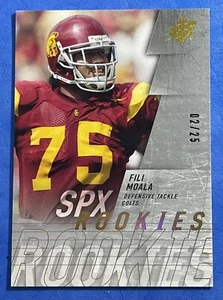 2009 Upper Deck SPx Rookies Hologold Fili Moala RC 2/25 #188 Colts Trojans - Picture 1 of 3