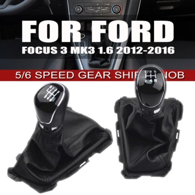 LHD 5/6 Speed Gear Shift Knob Shifter For Ford focus 3 2012 2013 2014 2015-2016 - Image 1 of 4