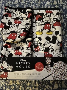 Disney MICKEY MOUSE 3 PIECE  - Apron & 2 Mini Mitt Set - Picture 1 of 6