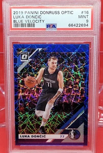 2019 Panini Donruss Optik blau Geschwindigkeit #16 Luka Doncic PSA 9 NBA MVP CHAMP HOT - Bild 1 von 4