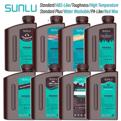 Sunlu 1KG Standard/ABS-Like/Toughness/High Temperature/PA/Washable 405nm resina