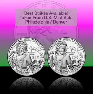 2024-PD Celia Cruz Quarter / From Recently Released Mint Sets / BEST STRIKES - Picture 1 of 1