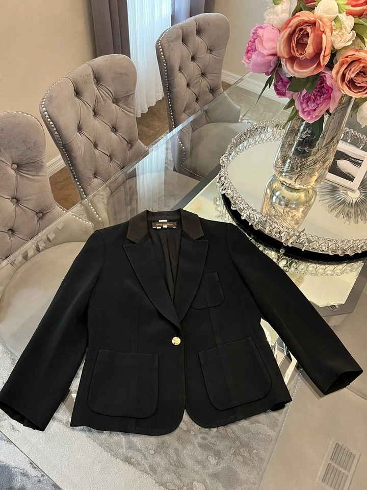 Auténtica chaqueta blazer uniforme Louis Vuitton con detalles dorados talla 42 Foto 1 de 4
