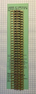 10" lange lasergeschnittene Leiter (6 Stück) für O Scale / 1/4" = 1'-0" Scale Diorama - Bild 1 von 2