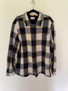 Timberland Men's Plaid Woven Overshirt Jacket Navy White | Size XL - Picture 1 of 9