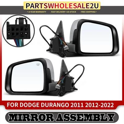 2x Power Mirror w/ Heated Memory Signal Manual Fold for Dodge Durango 2011-2022 - Изображение 1 из 4