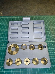Rockler Router Guide Bushing Template 9 Piece Brass Set Woodworking S83 - Picture 1 of 10