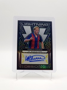 Ronald Koeman 2022-23 Obsidian Lightning Strike Auto 4/10 Jersey Number Match!