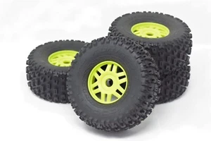 Arrma MOJAVE 6s BLX V2 - TIRES & Wheels (Lime Green DBoots fortress ARA7604V2 - Picture 1 of 3