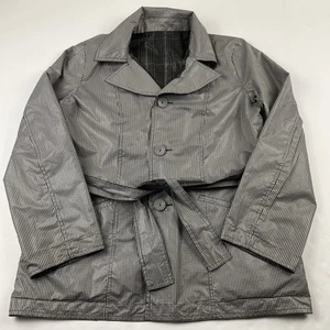 Chico’s Reversible Windbreaker Jacket Women’s 1 Button Up Plaid Check Button Up - Picture 1 of 11
