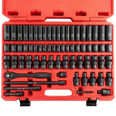 02471A Impact Socket Set, 3/8” Drive, 67 Piece, Metric and Standard Master So... - Image 1 of 4