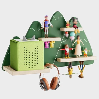 Green Mountain Tonie Shelf Wall Mounted - Tonies Wall Shelf for Toniebox, Cha... - Image 1 of 4