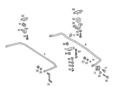 Barra de tracción original Mercedes-Benz 123-320-09-89 Foto 1 de 2