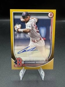 Bowman Baseball Ceddanne Rafaela 2025 automático dorado/50 Red Sox SSP - Imagen 1 de 3