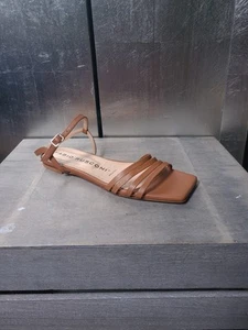 Sandalias FABIO RUSCONI como nuevas talla 38 sandalias zapatos de cuero marrón claro 1689 - Imagen 1 de 13