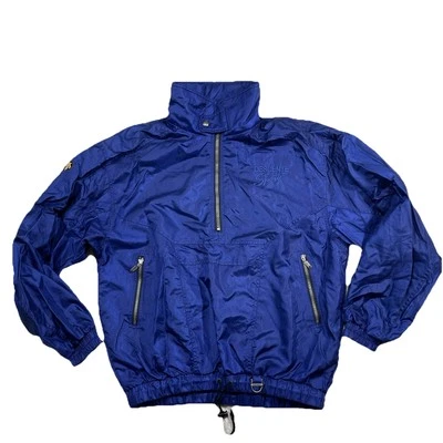 Vintage Descente Mens Large Ski Jacket Pull Over 1/2 Zip Blue Collar M3Y - Image 1 of 4