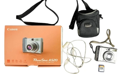 ⚪️🟢⚫️ Canon PowerShot A520 4.0MP Digital Camera - Silber | ungetestet - Bild 1 von 4