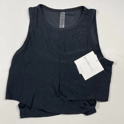 Camiseta sin mangas corta Beyond Yoga para mujer XS/S negra noche más oscura abrazadera peso pluma Foto 1 de 4