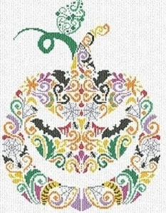 Adelaide Cross-Stitch Pattern - Halloween Pumpkin AAN157 - Picture 1 of 1