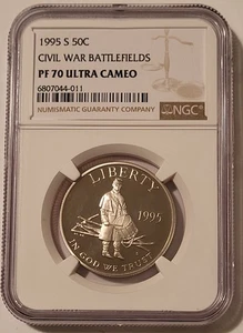 NGC 1995 S Civil War Battlefields Commemorative Half Dollar Proof PF70 UC - Picture 1 of 2