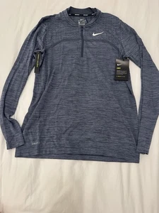 NWT Nike Golf Top Women Size Small Blue 1/2 Zip Pullover 884973-011 Zonal Cool - Picture 1 of 6