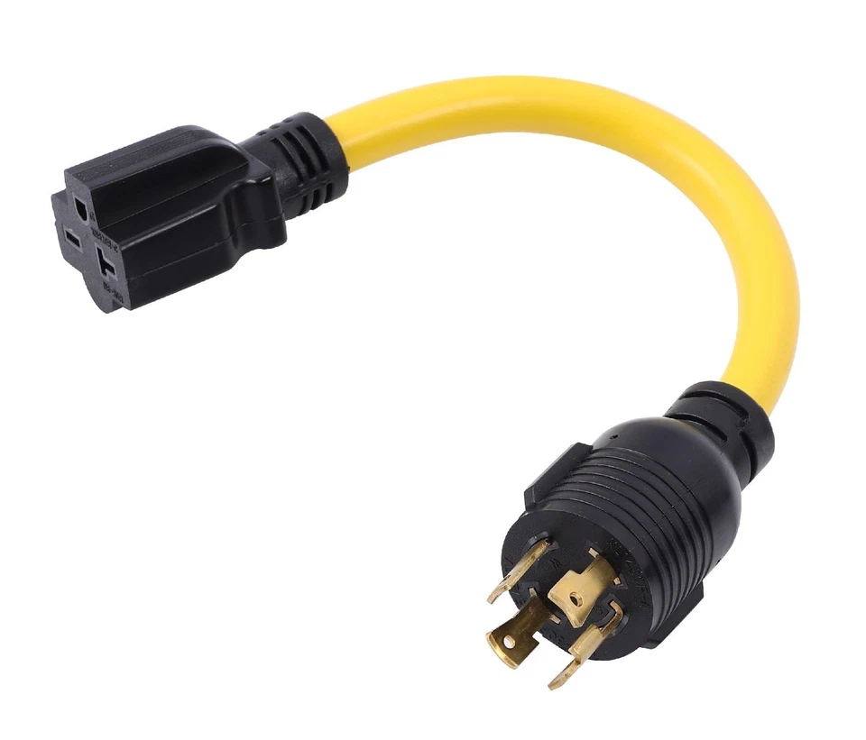 NEMA L14-30P to 6-15R 6-20R ETL Listed 240V 30 Amp Twist Lock 4 Prong Male Pl... - Изображение 1 из 2