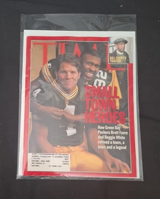 Revista BRETT FAVRE / REGGIE WHITE Green Bay Packers Time enero 1997 vintage Foto 1 de 3