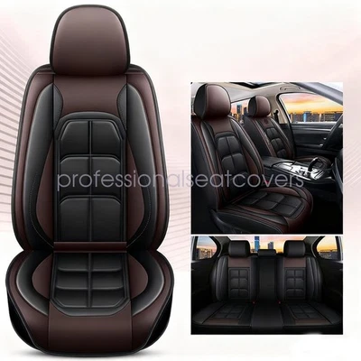 For 2007-23 Chevy Silverado GMC Sierra 1500 2500 Leather Car Seat Cover 5-Seat Foto 1 de 4
