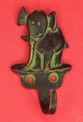 Elephant Victorian Style Handmade Brass Towel Key Cloth Wall Hanger Hook BA2152 - Image 1 of 4