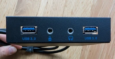 E-SDS 3.5" Frontpanel Hub (Metall) | 2x USB 3.0 | 20-Pin Anschluss - Bild 1 von 3