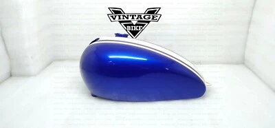 Tanque de gasolina para Triumph T120 Oif 1966 modelo Tr6Cs en color azul y blanco Foto 1 de 4