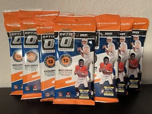 2021 Panini Donruss Optic NFL Football Cello Fat Pack Factory Sealed Lot of 7 - Bild 1 von 4