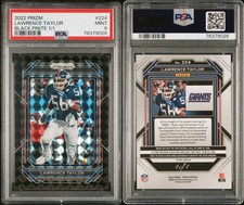 2022 Panini Prizm Lawrence Taylor Black Finite 1/1 PSA 9