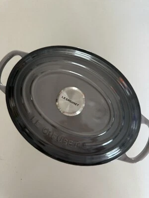Le Creuset Signature Cocotte Oval 3.5qt Oval Dutch Oven Flint Oyster Grey - Image 1 of 4