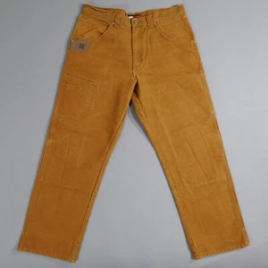 Wrangler Riggs Double Knee Jeans Mens 36x30 Canvas Brown Work Carpenter 3W260TB - Picture 1 of 21