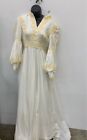 Vintage Unknown Brand Women White Wedding Dress Sz 18"w 60"l