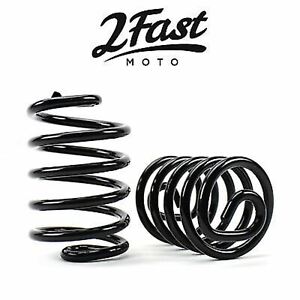 2FastMoto 3" Black Straight Spring Solo Seat for Motorcycle - 2/Pack 13-84915b