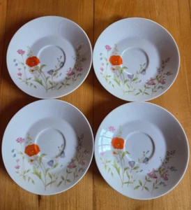 4 Saucers Wilshire House by JEPCOR Fine China English Garden 5778 - Picture 1 of 5
