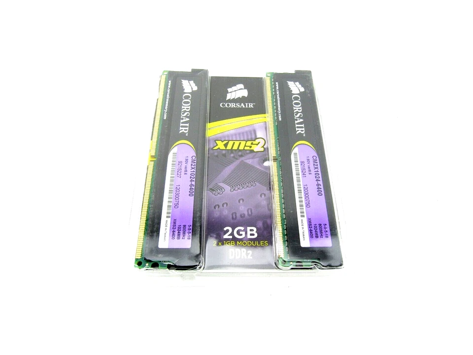 Corsair CM2X1024-6400 XMS2 DDR2 800MHz 2 x 1GB Ram - Image 1 of 1