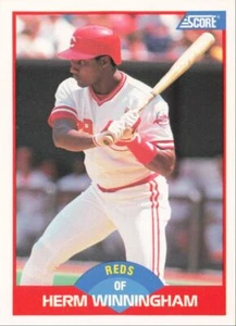 1989 Score Baseball Herm Winningham Cincinnati Reds #496 - Picture 1 of 2