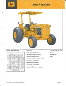 Equipment Brochure - John Deere - JD 301-A - Tractor - c1978 (E4587) - Picture 1 of 1