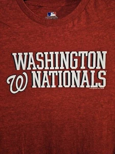 Washington Nationals Xl Mens Red Graphic Logo Tshirt MLB - Picture 1 of 11