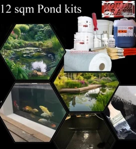 12 Metre² Fibreglass Pond Kit, Polyester Resin, Tissue, Black Topcoat, Matting - Picture 1 of 2