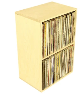 Quality Birch Ply Vinyl Storage Cube, holds 270 12" Records, DJ Shelving (RSP2) - Picture 1 of 8