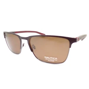 Nautica N5137s 210 Matte Brown Polarized 57mm New Authentic Sunglasses - Picture 1 of 4